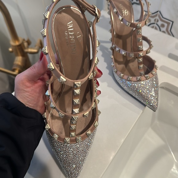 Valentino Rockstud Crystal Heels - Picture 9 of 13